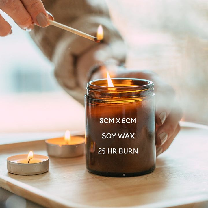 Personalised Engagement Photo Candle for Couples with Names and Date