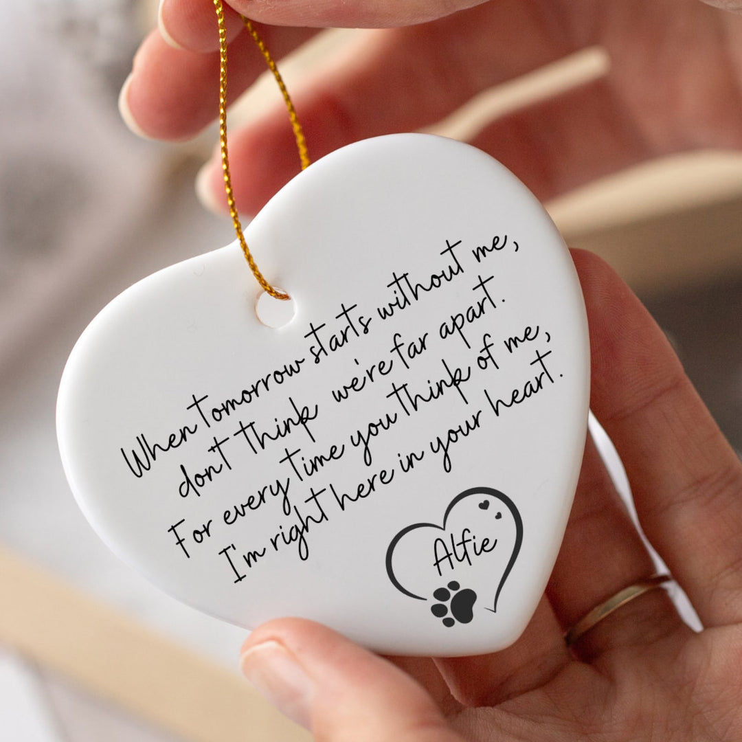 Pet Memorial Personalised Ceramic Heart Keepsake