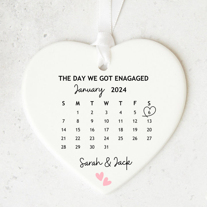 Personalised Engagement Ceramic Keepsake - Calendar Version