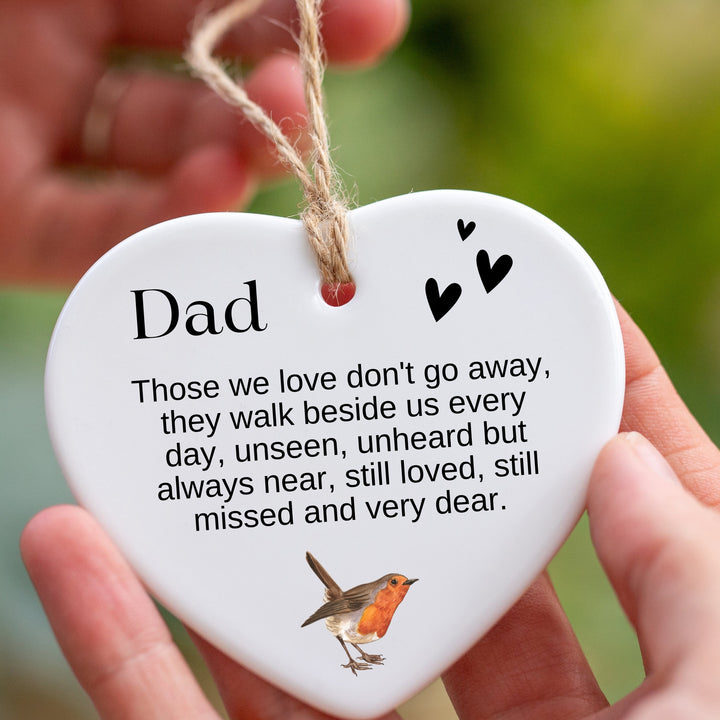 Robin Ornament Gift In Loving Memory of Dad Sympathy Gift for Remembrance