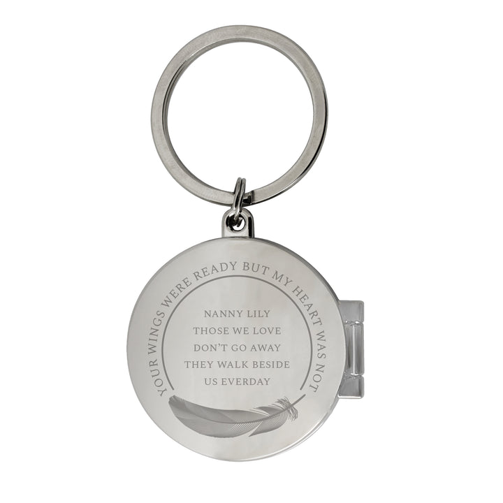 Personalised In Loving Memory Round Photo Keyring