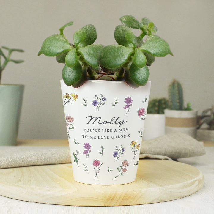 Teacher's Personalised Wild Flowers Plant Pot