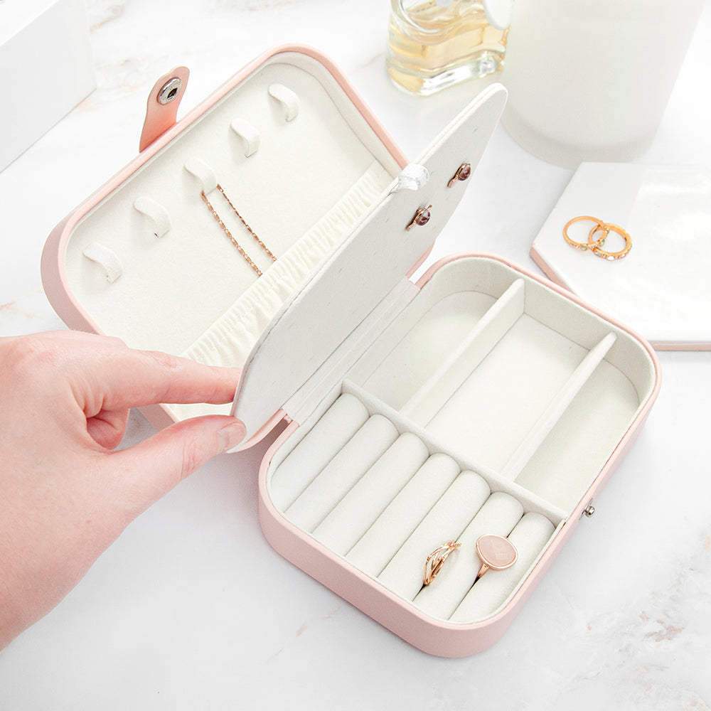 Blush Pink Personalised Jewellery Case