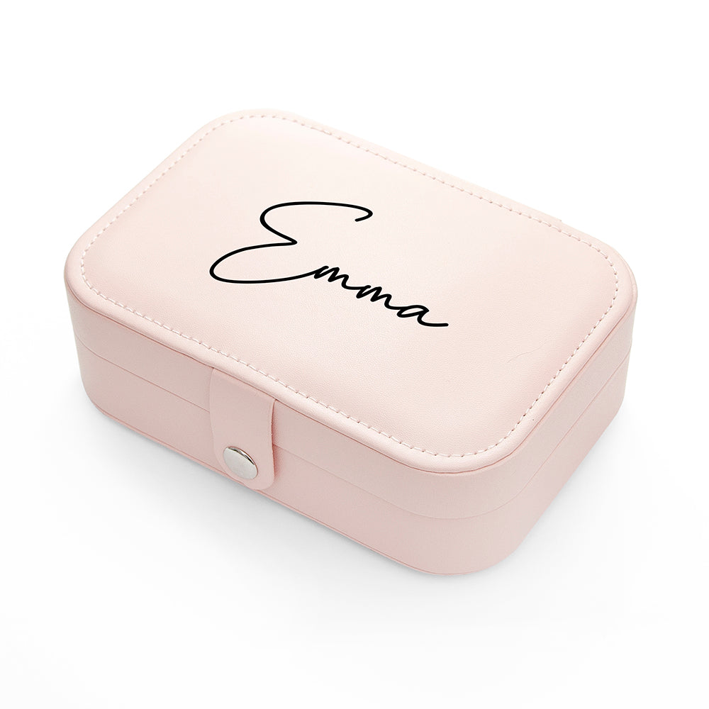 Blush Pink Personalised Jewellery Case