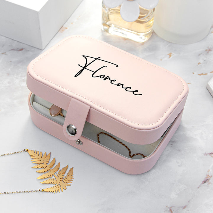 Blush Pink Personalised Jewellery Case