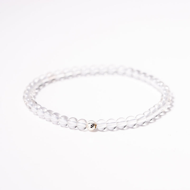 Crystal Quartz Gemstone Bracelet 4mm