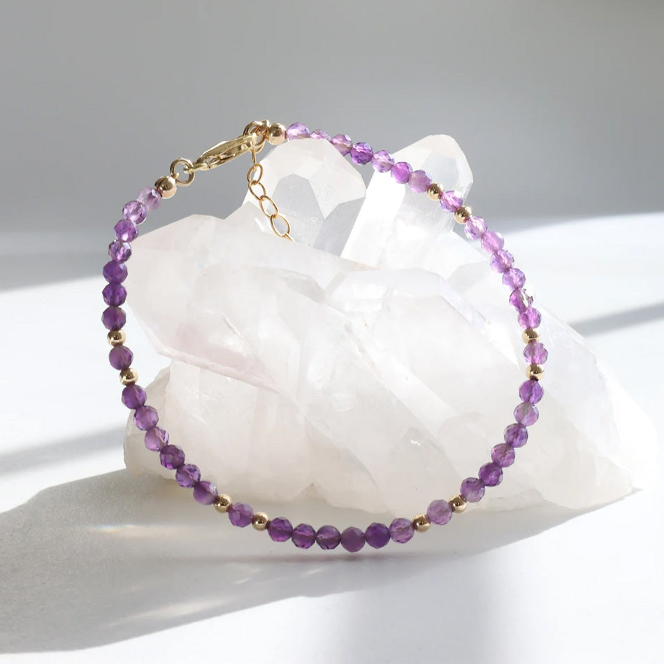 Amethyst Dainty Bracelet February Birthstone