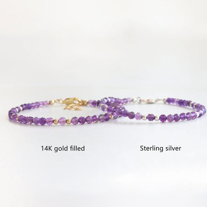 Amethyst Dainty Bracelet February Birthstone