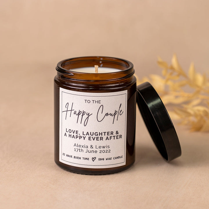 Personalised Happy Couple Candle