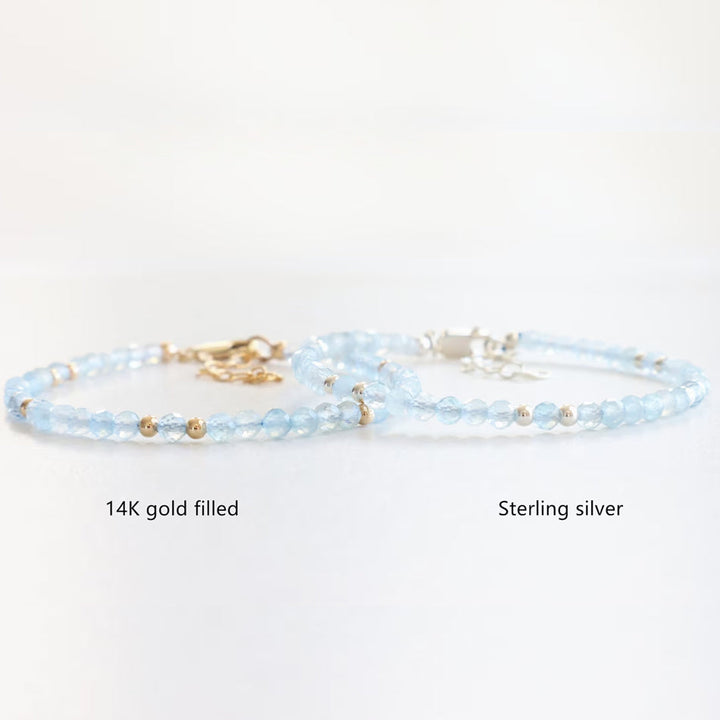 Aquamarine Dainty Bracelet