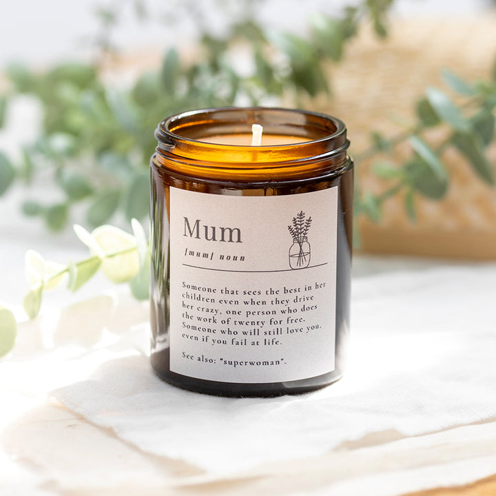 Dictionary Definition Candle - Mum